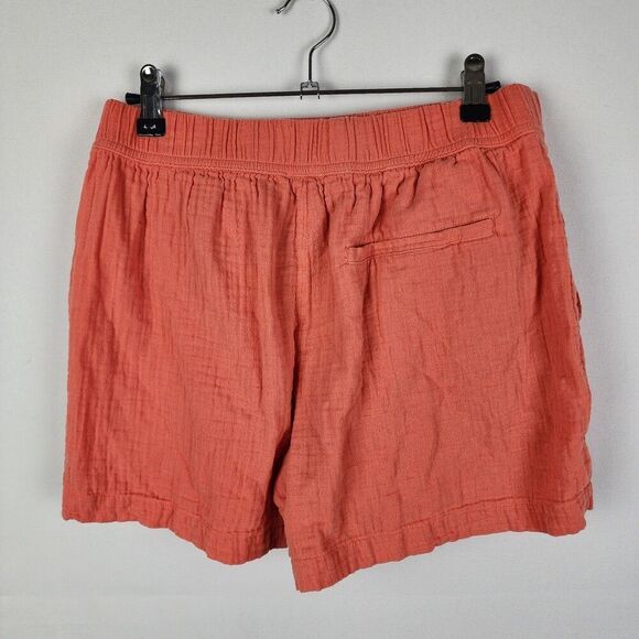 Garnet Hill Organic-Cotton Gauze Shorts Coastal Beachy Resort Cruise Size Small - Picture 3 of 7